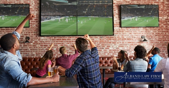 people at a sports bar